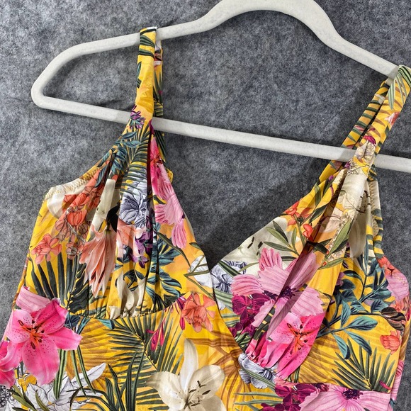 Fantasie One Piece Swimsuit Medium 36DD Yellow Floral Anguilla Underwire NEW - Picture 4 of 10